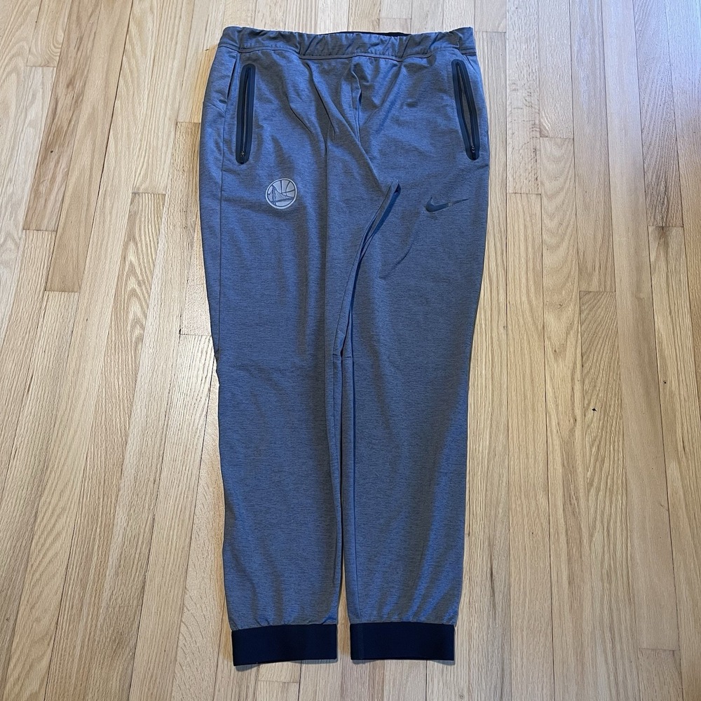 Nike Tech Golden State Warriors Joggers Mens Large Nike Dri Fit NBA Pants Grey